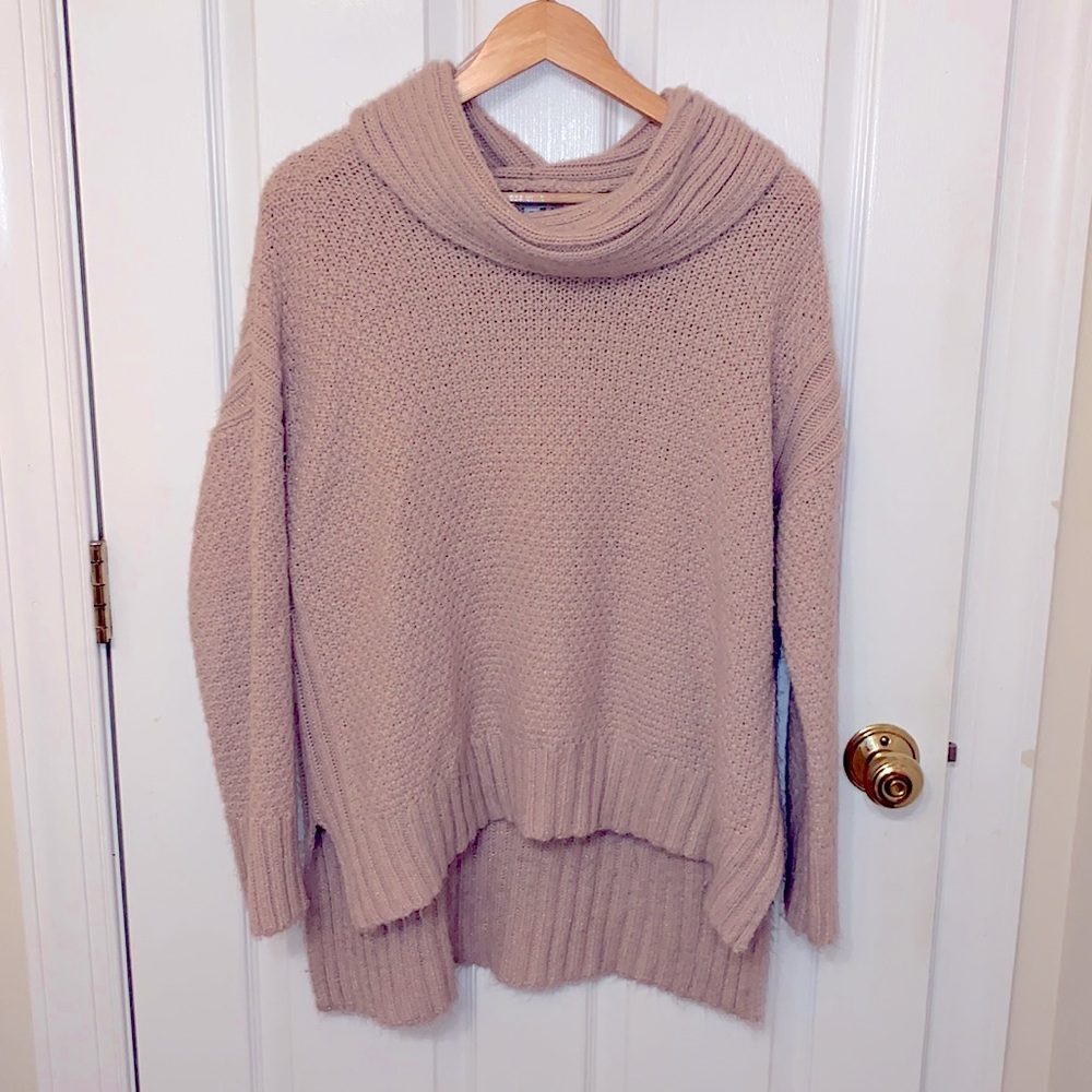 Pink sweater turtleneck